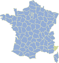 Carte de France Antibes