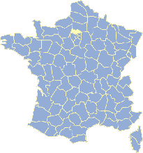Carte de France Gonesse