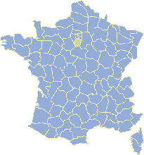 Carte de France Sud Francilien